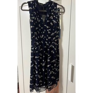 Navy blue floral dress